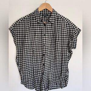 Madewell black houndstooth print, checkered pattern -Size Small